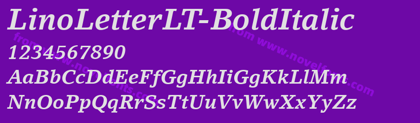 LinoLetterLT-BoldItalicPreview