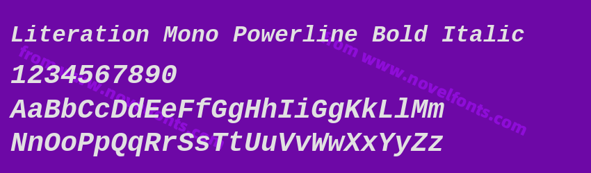 Literation Mono Powerline Bold ItalicPreview