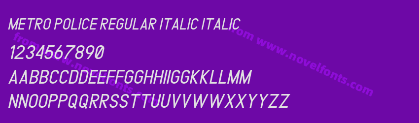 METRO POLICE REGULAR ITALIC ItalicPreview