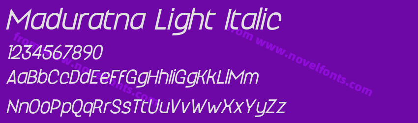 Maduratna Light ItalicPreview