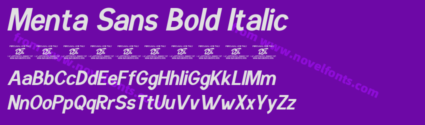 Menta Sans Bold ItalicPreview