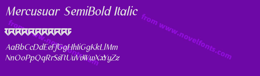 Mercusuar SemiBold ItalicPreview