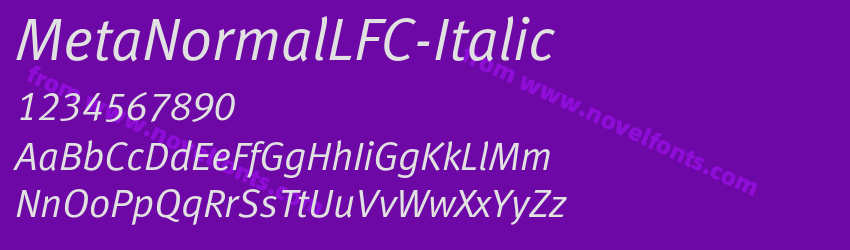 MetaNormalLFC-ItalicPreview