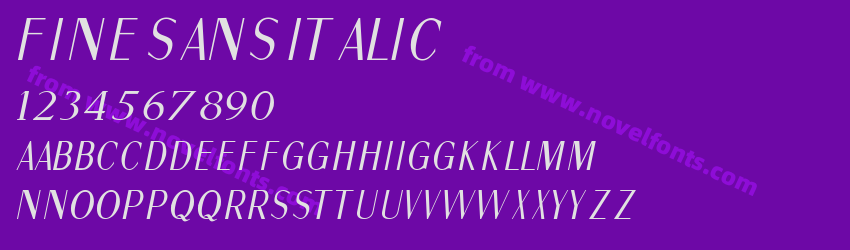 Fine Sans ItalicPreview