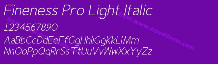 Fineness Pro Light ItalicPreview