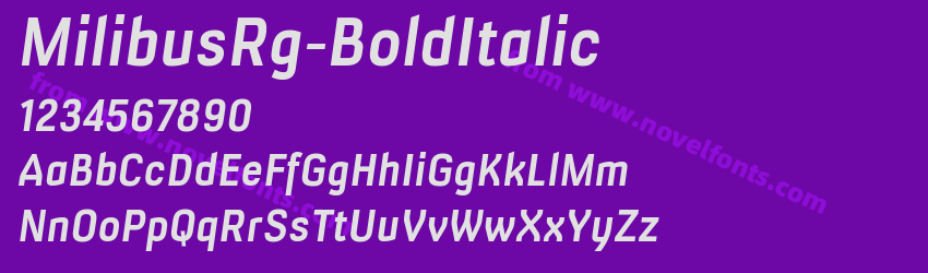 MilibusRg-BoldItalicPreview