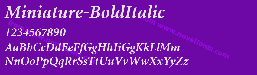 Miniature-BoldItalicPreview