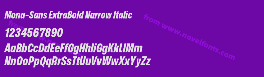 Mona-Sans ExtraBold Narrow ItalicPreview