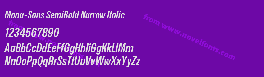 Mona-Sans SemiBold Narrow ItalicPreview