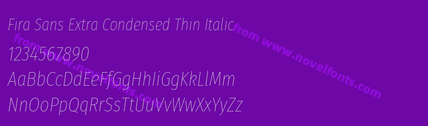 Fira Sans Extra Condensed Thin ItalicPreview