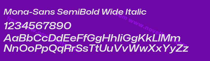 Mona-Sans SemiBold Wide ItalicPreview