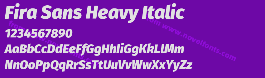 Fira Sans Heavy ItalicPreview