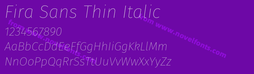 Fira Sans Thin ItalicPreview