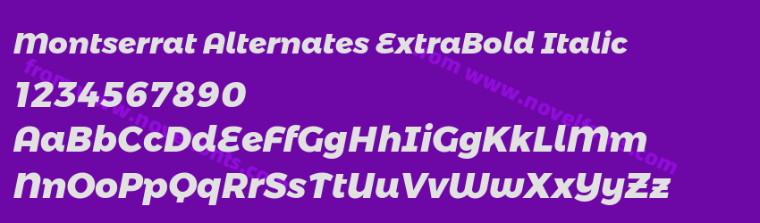 Montserrat Alternates ExtraBold ItalicPreview