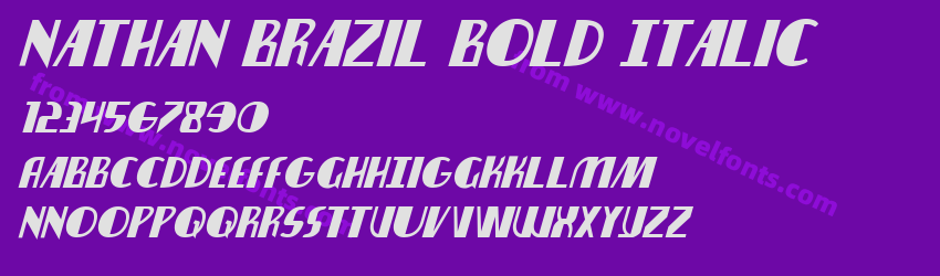 Nathan Brazil Bold ItalicPreview