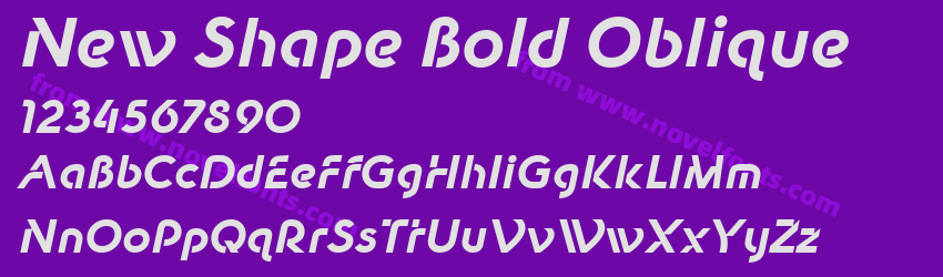 New Shape Bold ObliquePreview