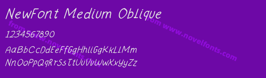 NewFont Medium ObliquePreview