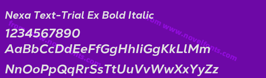 Nexa Text-Trial Ex Bold ItalicPreview