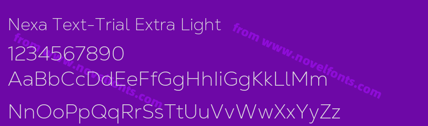 Nexa Text-Trial Extra LightPreview