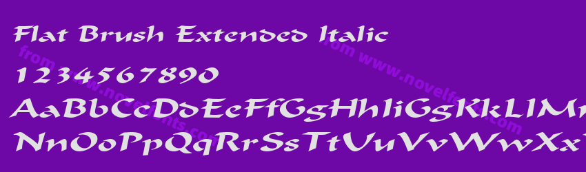 Flat Brush Extended ItalicPreview