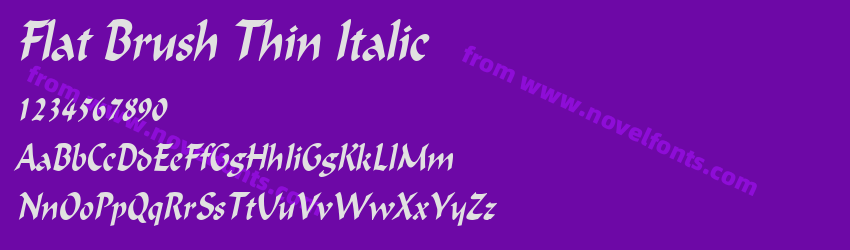 Flat Brush Thin ItalicPreview