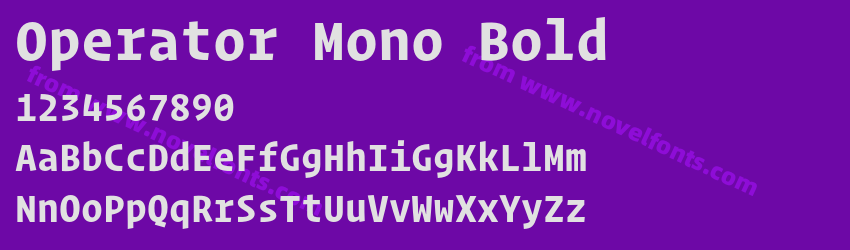 Operator Mono BoldPreview