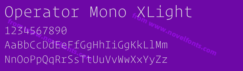 Operator Mono XLightPreview