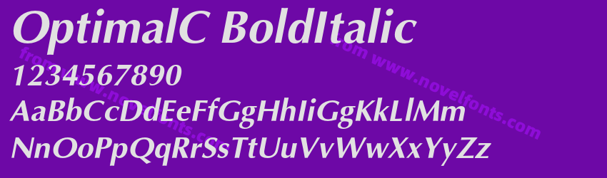 OptimalC-BoldItalicPreview