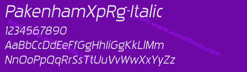 PakenhamXpRg-ItalicPreview