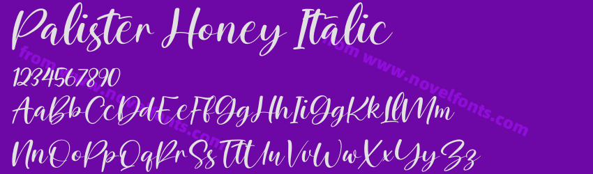 Palister Honey ItalicPreview