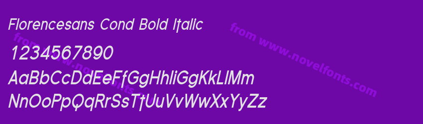 Florencesans Cond Bold ItalicPreview