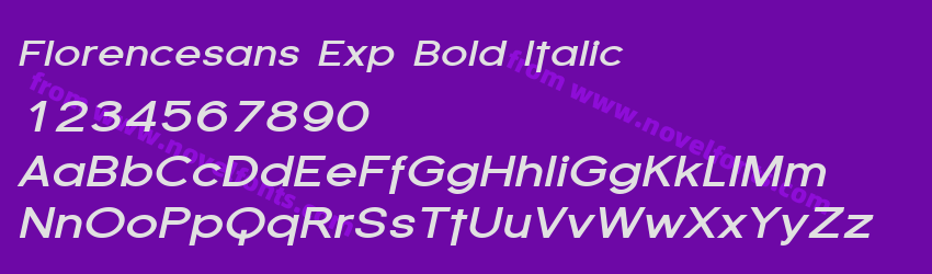 Florencesans Exp Bold ItalicPreview