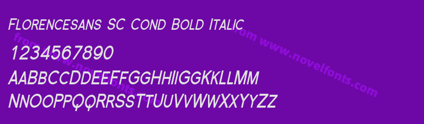 Florencesans SC Cond Bold ItalicPreview