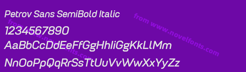 Petrov Sans SemiBold ItalicPreview