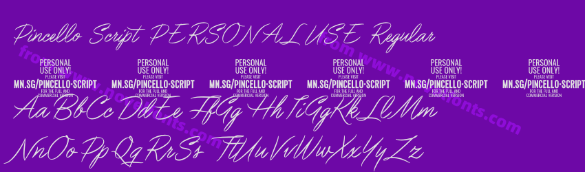 Pincello Script PERSONAL USE RegularPreview