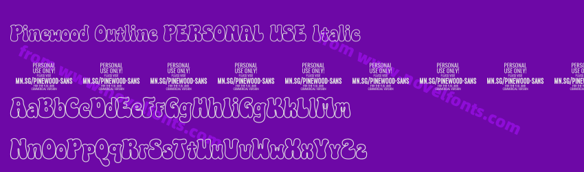Pinewood Outline PERSONAL USE ItalicPreview