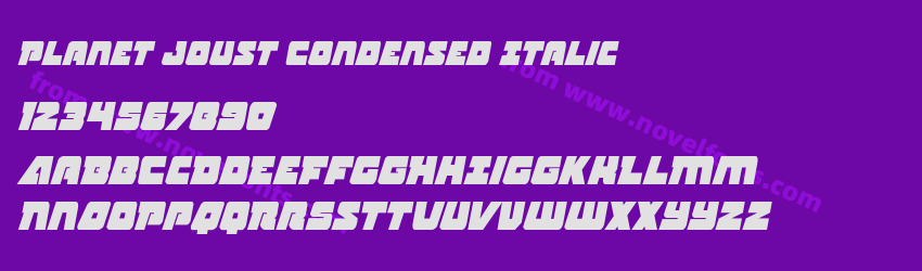 Planet Joust Condensed ItalicPreview