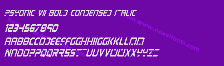 PsYonic VII Bold Condensed ItalicPreview