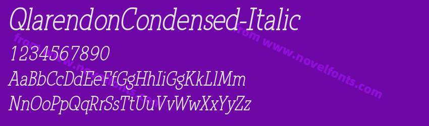 QlarendonCondensed-ItalicPreview