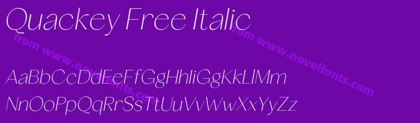 Quackey Free ItalicPreview