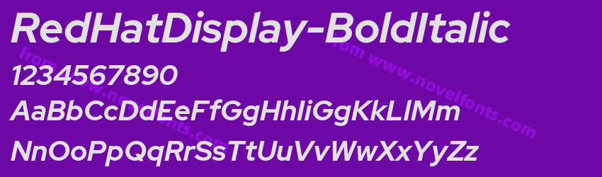 RedHatDisplay-BoldItalicPreview