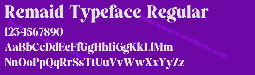 Remaid Typeface RegularPreview