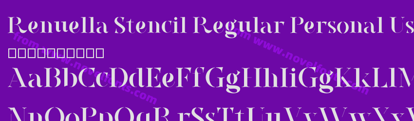 Renuella Stencil Regular Personal Use OnlyPreview