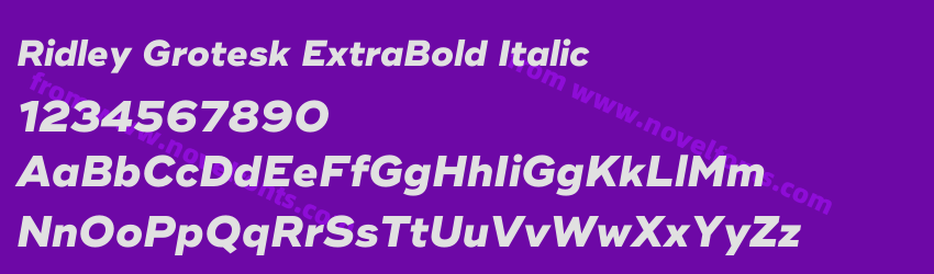 Ridley Grotesk ExtraBold ItalicPreview