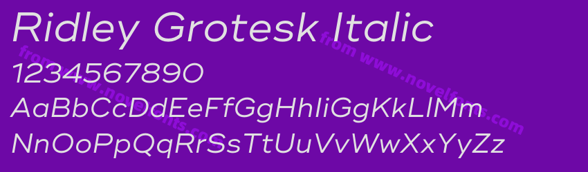 Ridley Grotesk ItalicPreview