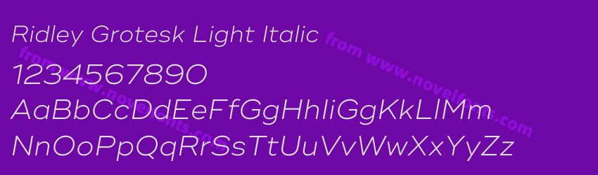 Ridley Grotesk Light ItalicPreview