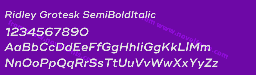 Ridley Grotesk SemiBoldItalicPreview