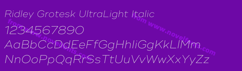 Ridley Grotesk UltraLight ItalicPreview