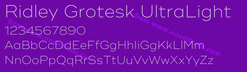 Ridley Grotesk UltraLightPreview