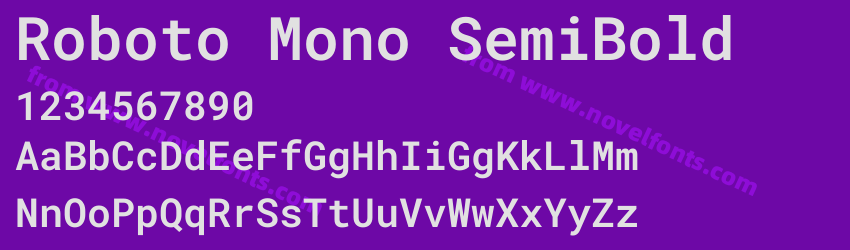 Roboto Mono SemiBoldPreview